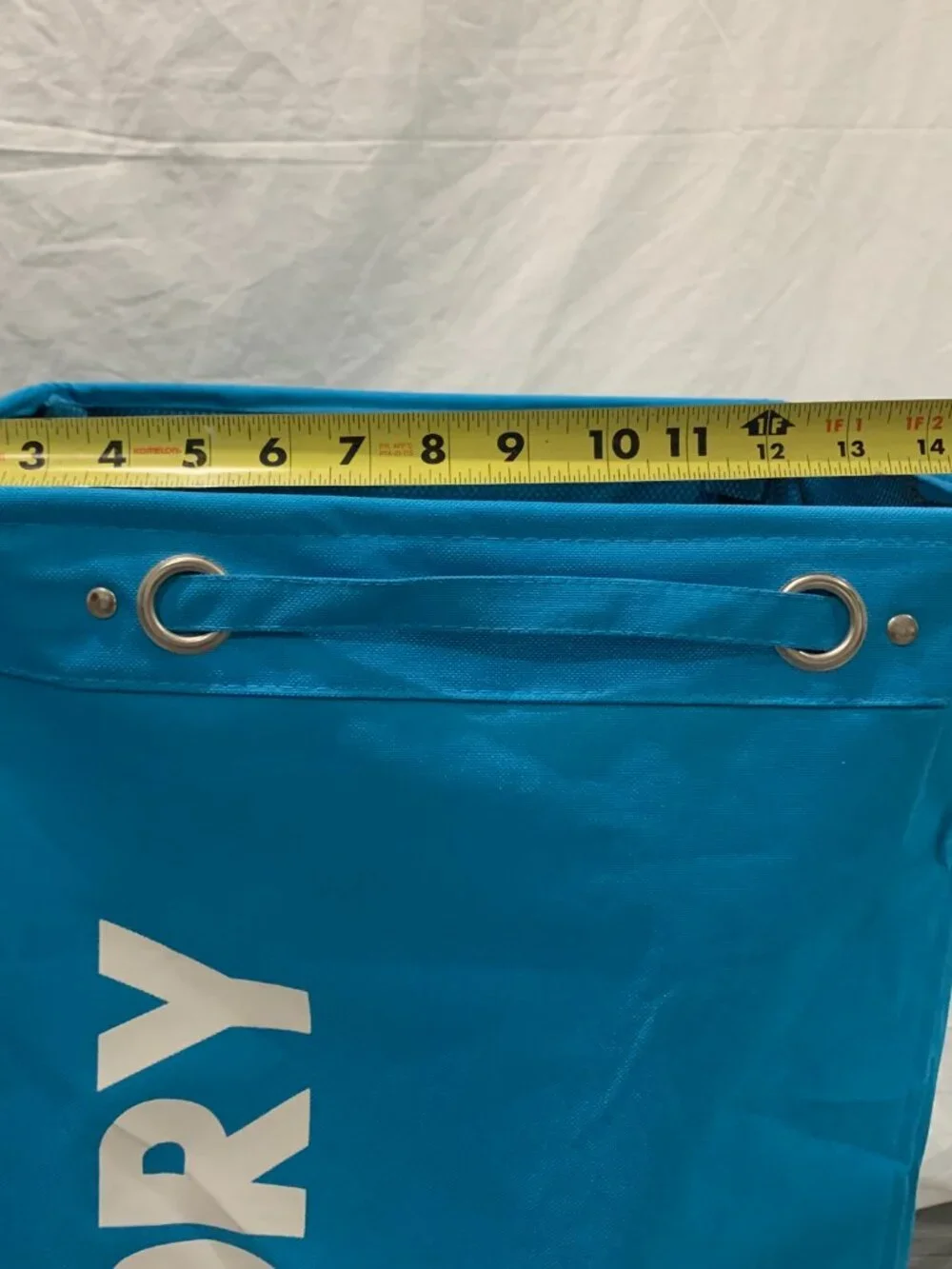 Set of 2 Large Blue Fabric Laundry Hampers - 24x16x13 Collapsible Storage Bins